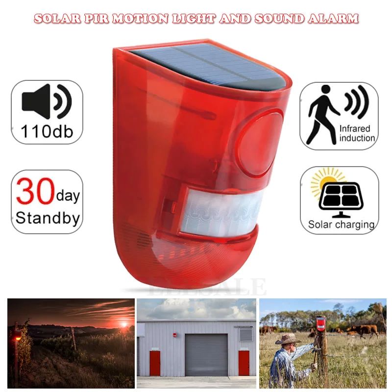 Home Security Deals - Waterproof Solar Powered Alarm Light Infrared