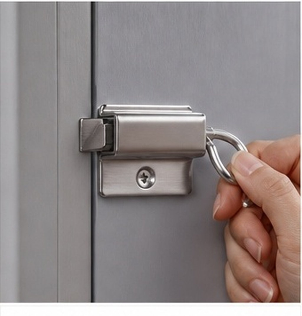 Home Security Gate - 2Pcs Stainless Steel Slide Gate Latch