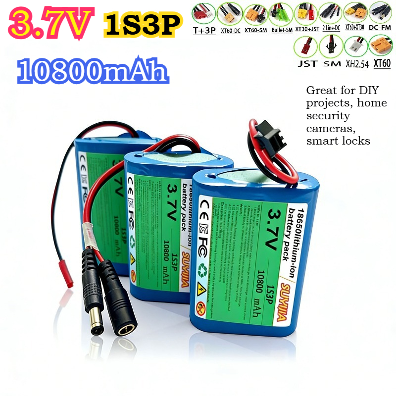 3.7V 10800mAh 1S3P 18650 Brand - Home Security Project 评论和价格