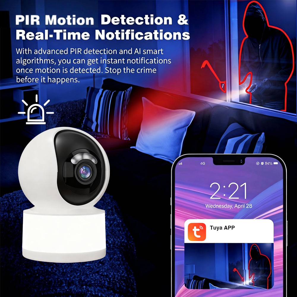 Tuya Smart 5MP 2K HD Mini WiFi - Home Security Flood Lights 评论和价格