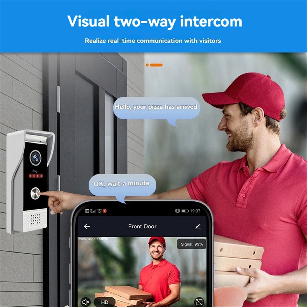 doyme TUYA Wifi Video Doorbell - Home Security Uk 评论和价格