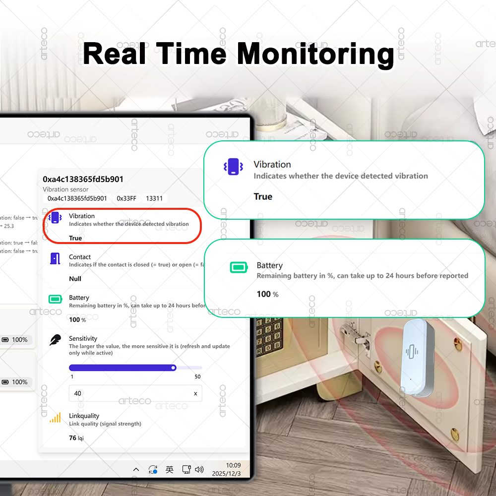 Smart ZigBee 3.0 Vibration Sen - Home Security And Monitoring 评论和价格