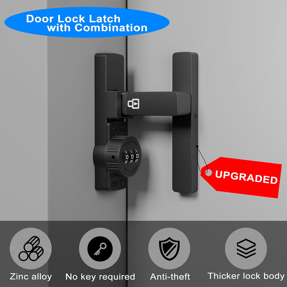 Security Barn Door Lock 3-Digi - Home Security For Doors 评论和价格