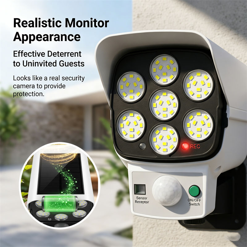 Solar Powered Dummy Security C - Home Security Flood Lights 评论和价格