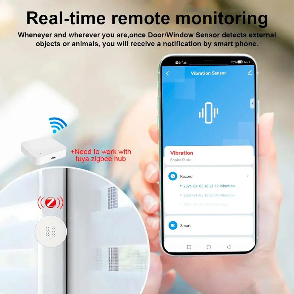 Tuya ZigBee Smart Vibration &  - Home Security And Monitoring 评论和价格