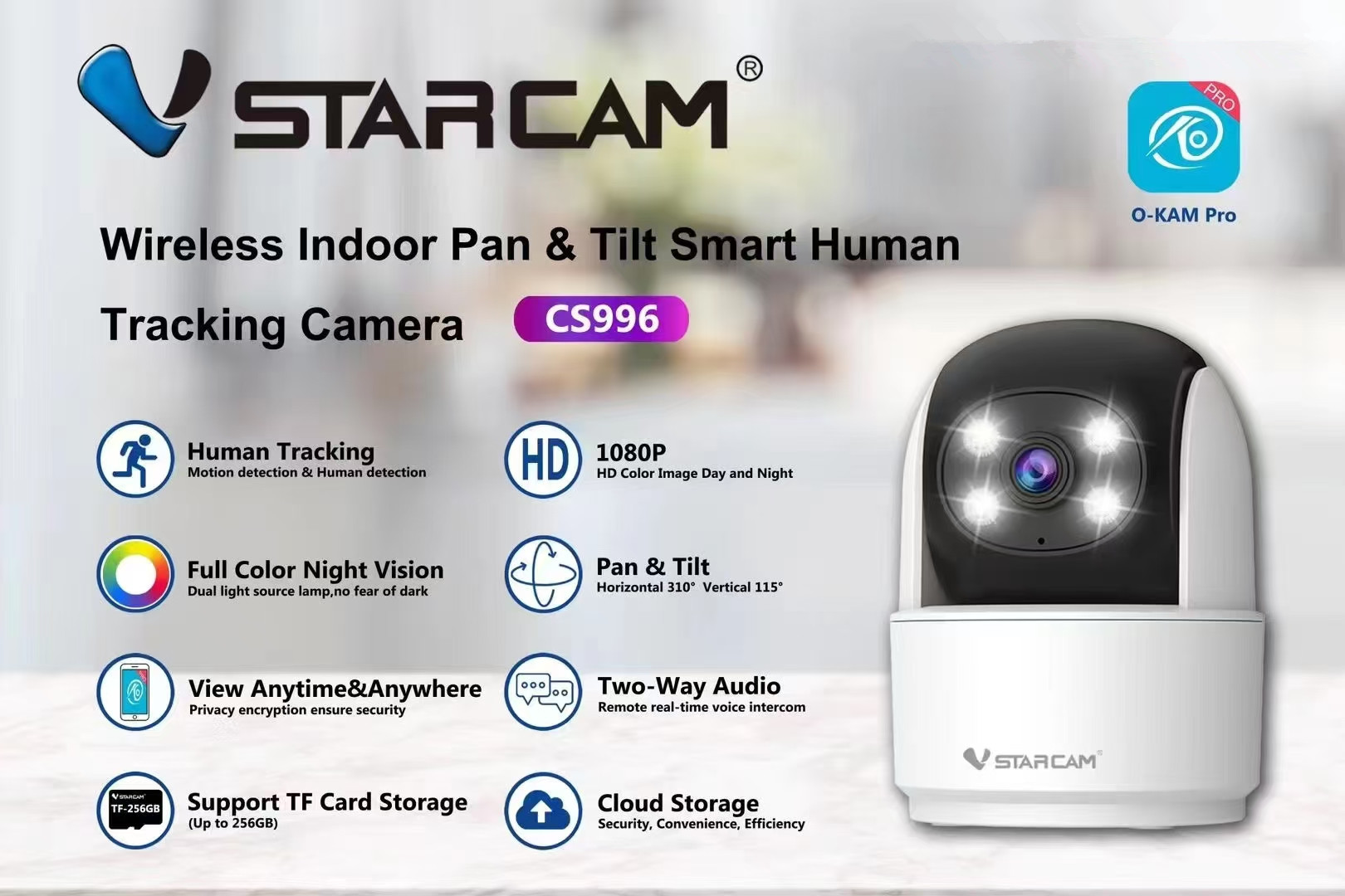 Vstarcam C996 3MP 1296P O-Kam  - Home Security Land 评论和价格