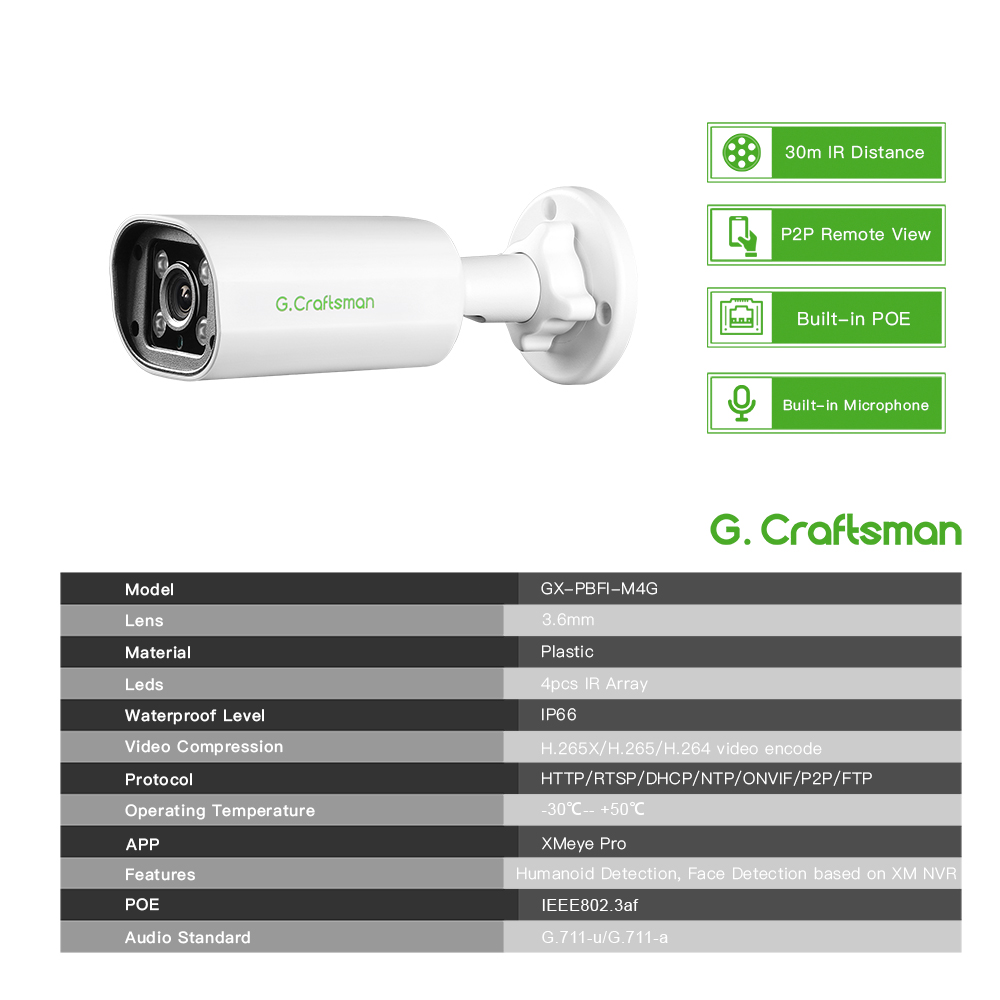 C GC PB 4MP POE IP Camera,Buil - Home Security News 评论和价格
