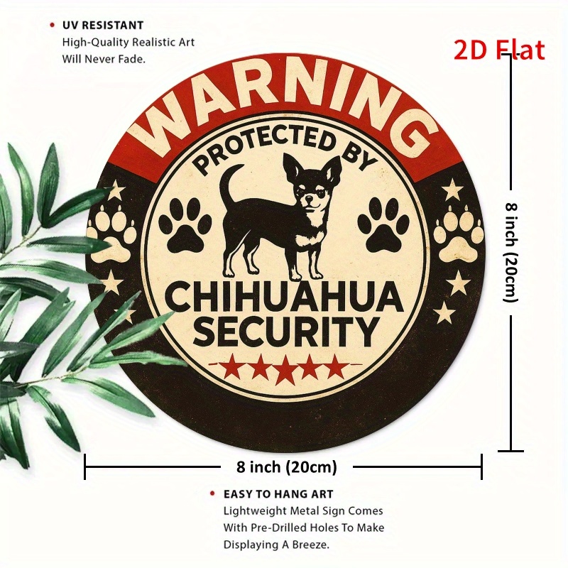 Warning Protected By Chihuahua - Home Security Bars 评论和价格