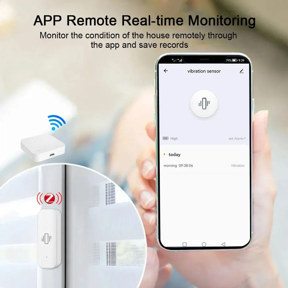 Tuya WiFi/Zigbee Smart Vibrati - Home Security And Monitoring 评论和价格