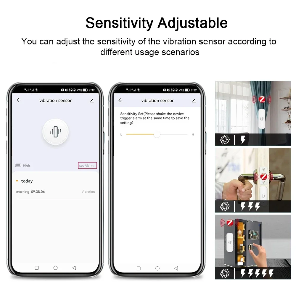 Tuya WiFi/Zigbee Smart Vibrati - Home Security And Monitoring 评论和价格