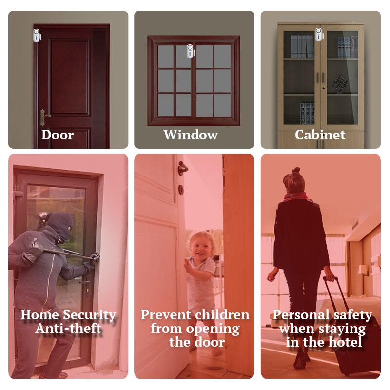 KERUI 120DB Wireless Door/Wind - Home Security Deals 评论和价格