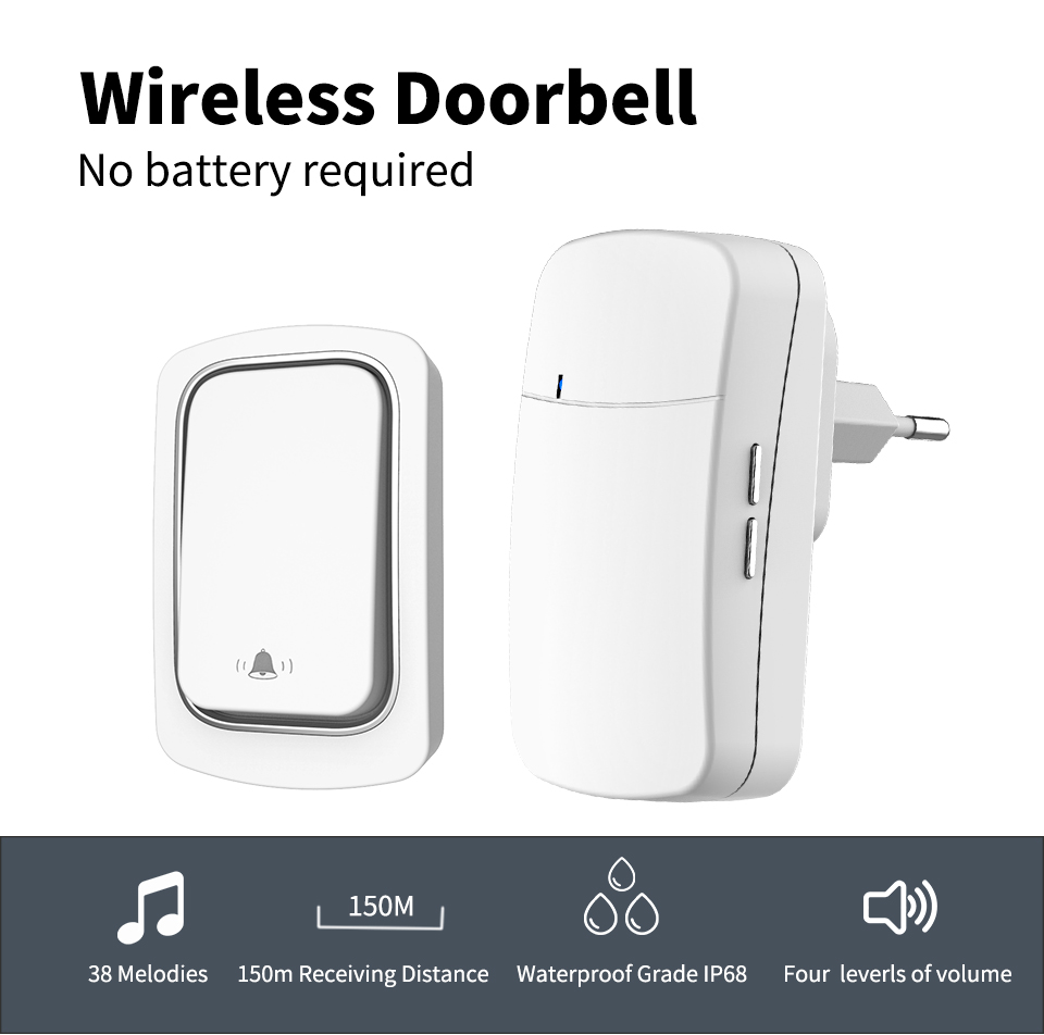 Wireless Doorbell Welcome Chim - Home Security Uk 评论和价格